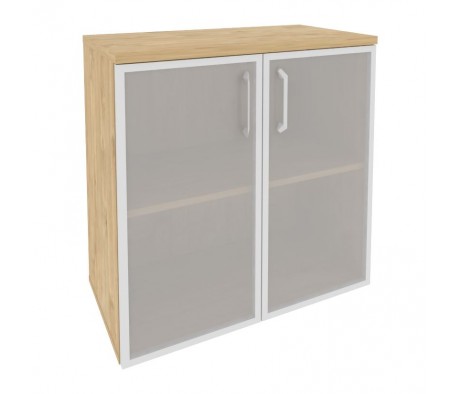 Шкаф низкий широкий (2 низких фасада стекло в раме) 800x420x823 Onix