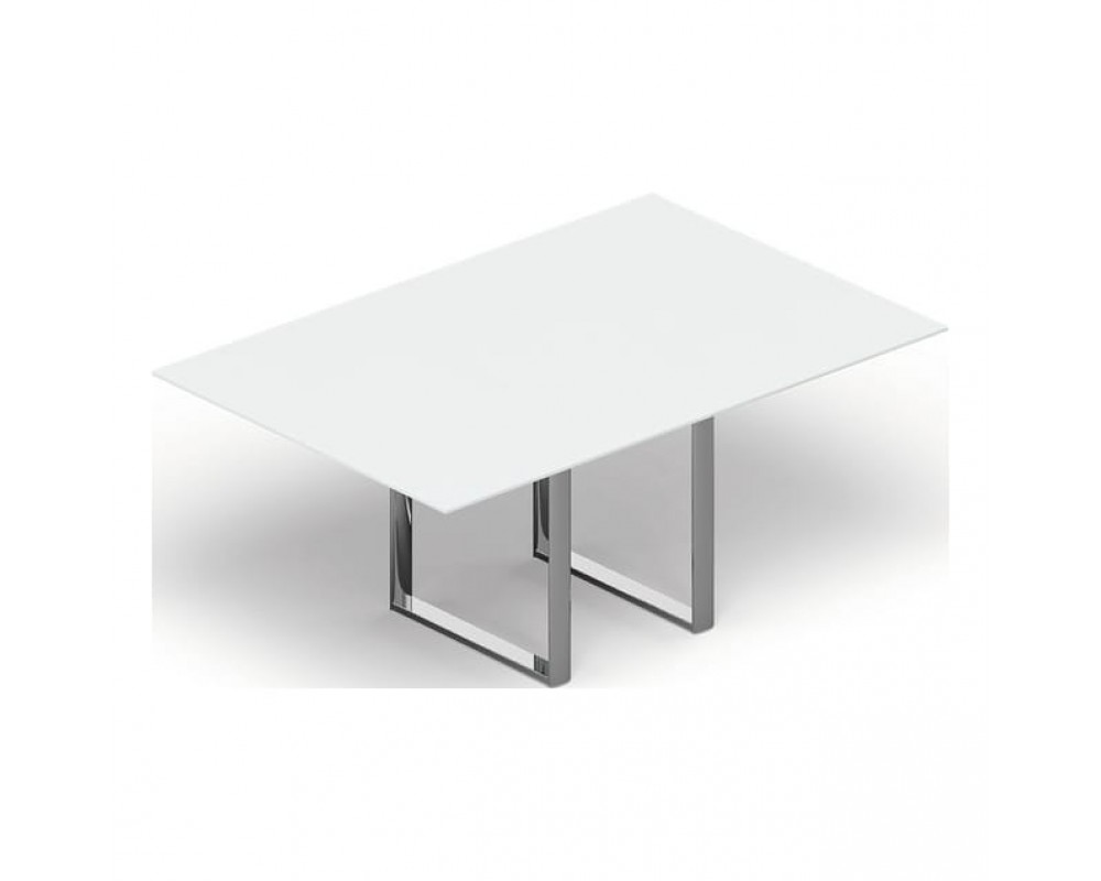Стол для совещаний 180х120х71 стекло белое мателюкс оптивайт Orbis, Carre