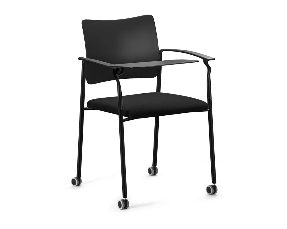 Кресло Pinko Black со столиком на колесах Пластик/Ткань, Черный